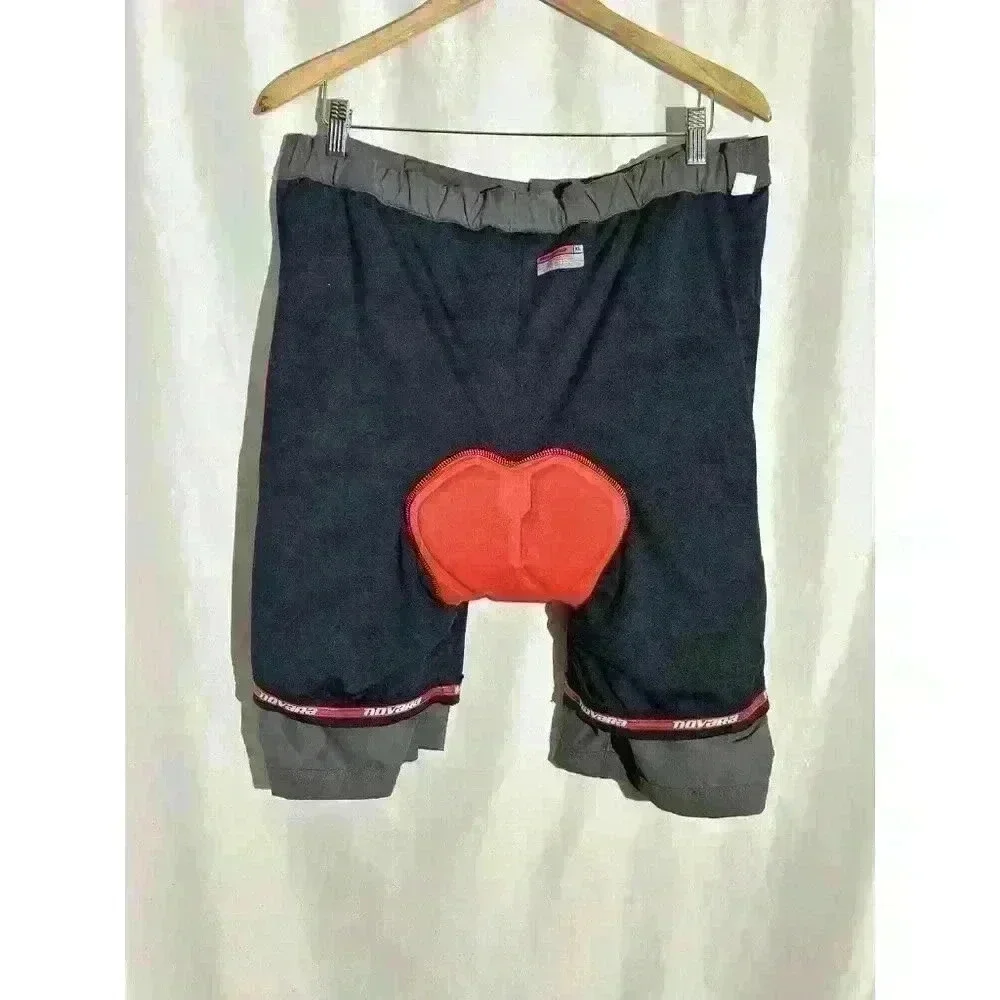 Men’s NOVANA Cycle Shorts charcoal, gray Cargo Liner Orange‎ Gel Padding Size XL